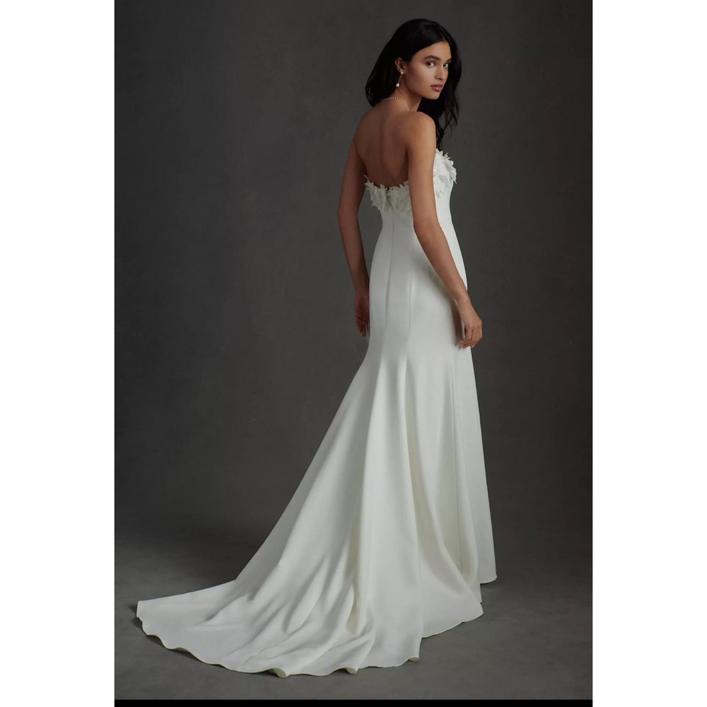 NWT Jenny by Jenny Yoo Willow Strapless Floral Convertible Wedding Gown White 10 - Picture 4 of 10